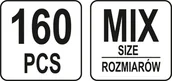 Kostki, złączki, wtyczki - Yato ZESTAW ZŁĄCZY ELEKTRYCZNYCH MIX 160 SZT YT-06891 - miniaturka - grafika 1