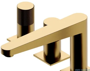 Omnires Contour bateria wannowa 4-otworowa złoto szczotkowane CT8032GLB - Baterie wannowe i prysznicowe - miniaturka - grafika 3