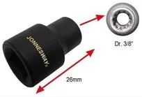 Jonnesway Nasadka do zacisków hamulcowych samochodów ciężarowych AN040244, 11-kątna - Klucze i nasadki - miniaturka - grafika 3