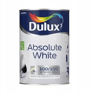 Dulux Emulsja Absolute White 1l - Farby wewnętrzne - miniaturka - grafika 2