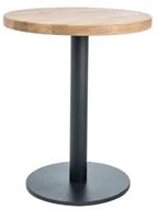 Stoły - Signal Stół PURO II dąb lity 60x60 cm Dąb naturalny PURO2LDCFI60 - miniaturka - grafika 1