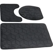 Dywaniki łazienkowe - Euromat Dywaniki Łazienkowe Sumba Czarny 31 13559 - miniaturka - grafika 1