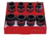 KING TONY Zestaw nasadek udarowych 8410SP, 1'', 6-kątne, 15/16''-1,5/8'' - Zestawy narzędziowe - miniaturka - grafika 2