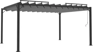 vidaXL Altana z żaluzjowym dachem 3x4 m, antracyt, tkanina i aluminium! 313929 - Altany ogrodowe - miniaturka - grafika 2