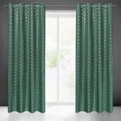 Zasłony - Eurofirany Zasłona Cube 140x250 Ciemny Zielona/Srebrna ex-zas-cube-c.zi+sr-140x250-przel - miniaturka - grafika 1