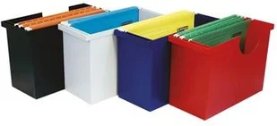 Donau Mini archiwum z 5 teczkami, plastikowe, granatowe 7422001PL-18 - Pudła i kartony archiwizacyjne - miniaturka - grafika 2