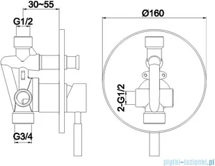 Kohlman Roxin zestaw prysznicowy chrom QW210RR25 | - Zestawy prysznicowe - miniaturka - grafika 2