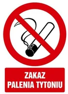 Akcesoria do bram - Znak informacyjny ZAKAZ PALENIA - miniaturka - grafika 1