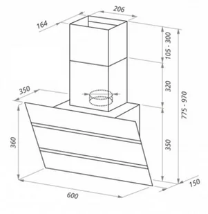 VDB VT 60 Czarny - Okapy kuchenne - miniaturka - grafika 4