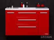 Szafki łazienkowe - Szafka wisząca z umywalką 120/39/C3 Clever seria Fokus CZ FKS-CZ-U120/39/C3 Clever - miniaturka - grafika 1