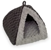 Legowiska dla psów - Nobby 71186 legowisko dla małych psów lub koty "seoli", 40 x 40 x 35 cm, ciemny/jasnoszary - miniaturka - grafika 1