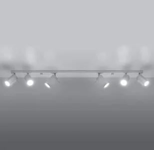 EULUNA Spot sufitowy Round, biały, 6-punktowy liniowy - Lampy sufitowe - miniaturka - grafika 5