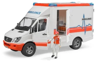 Bruder 02536 Karetka Ambulans z figurką ratownika 02536 - Samochody i pojazdy dla dzieci - miniaturka - grafika 7