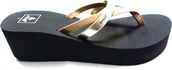 Klapki i japonki damskie - Reef japonki damskie BLISS WILD HI Brown/Gold - miniaturka - grafika 1