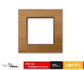 Systemy inteligentnych domów - SOMFY Somfy 9015026 ramka 50x50 do radiowego pilota Smoove, kolor jasny bambus ciemny 9015026 - miniaturka - grafika 1