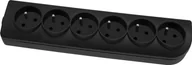 Przedłużacze i rozgałęźniki - Elgotech Listwa przedłużacza 6 gniazdowa z uziemieniem czarna GN-60-2 - miniaturka - grafika 1
