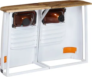 vidaXL Szafka w kształcie ciężarówki, lite drewno mango, biała - Komody - miniaturka - grafika 4