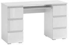 Topeshop Biurko komputerowe TOPESHOP, białe, 130x77,x50 cm - Biurka - miniaturka - grafika 2