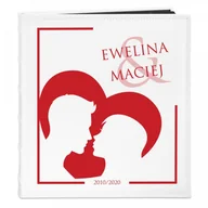 Albumy fotograficzne - NA Murrano Album Zdjęcia Duży Dla Pary Serce Nadruk ALB-BC-BK-UV-018 - miniaturka - grafika 1