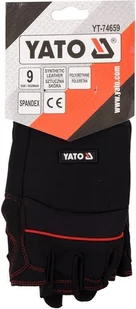 Yato RĘKAWICE SYNTETYCZNE BEZ PALCÓW ROZM 9 YT-74659 - Rękawice robocze - miniaturka - grafika 3