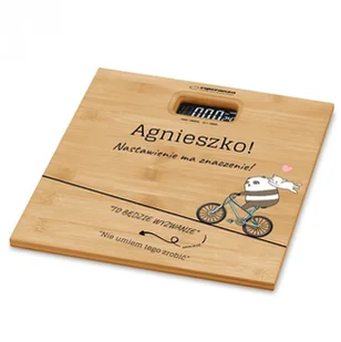 Murrano Waga bambusowa łazienkowa z nadrukiem dla niej na imieniny WAG2-034 - Wagi łazienkowe - miniaturka - grafika 3