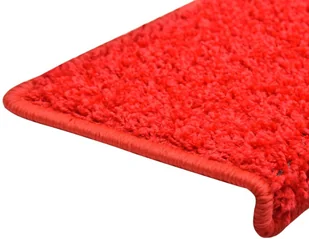 vidaXL Nakładki na schody, 15 szt., 65x25 cm, czerwone - Dywany - miniaturka - grafika 11