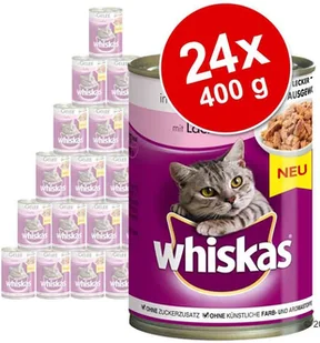 Whiskas Adult, 24 x 400 g - Wołowina i wątróbka w sosie - Mokra karma dla kotów Whiskas Adult, 24 x 400 g - Wołowina i wątróbka w sosie - Mokra karma dla kotów - miniaturka - grafika 1