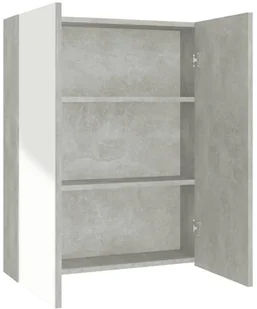 vidaXL vidaXL Szafka łazienkowa z lustrem 60x15x75 cm MDF szarość betonu 8720286391549 - Szafki łazienkowe - miniaturka - grafika 3