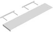Półki na dokumenty - Domax Półka samowisząca biała 118x23,5 cm VELANO - miniaturka - grafika 1