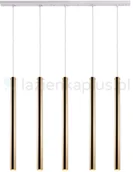 Lampy sufitowe - Amplex Akadi lampa wisząca biały złoty 8888 - miniaturka - grafika 1