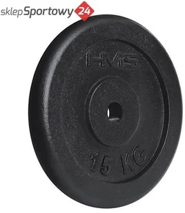 HMS OBCIĄŻENIE TALERZ 17033 TCZ15 CZARN 15KG 17-61-005 - Pozostały sprzęt i akcesoria do ćwiczeń - miniaturka - grafika 3