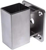 Balustrady i akcesoria - Kornik Mocowanie Słupka 37x47 pionowe INOX - miniaturka - grafika 1