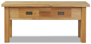 vidaXL Ławka do przedpokoju, lite drewno tekowe, 90 x 30 40 cm vidaXL - Ławki do przedpokoju - miniaturka - grafika 4