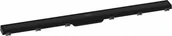 Odpływy liniowe - HANSGROHE HANSGROHE 56041670 RainDrain Match Element zewnętrzny odpływu 100 cm ze stelażem o regulowanej wysokości czarny matowy - miniaturka - grafika 1