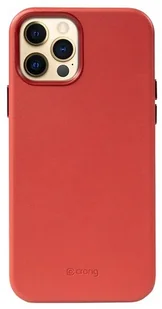 Crong Crong Essential Cover - Etui ze skóry ekologicznej iPhone 12 / iPhone 12 Pro (czerwony) - Etui i futerały do telefonów - miniaturka - grafika 10