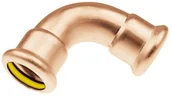 Rury - KAN therm Łuk miedziany therm dwukielichowy 90° Press Gaz 15 mm CHA945 - miniaturka - grafika 1