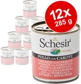 Mokra karma dla psów - Schesir Dog Kurczak z marchewką 12x285g - miniaturka - grafika 1