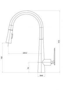 Laveo Nalda bateria kuchenna stojąca z wyciąganą wylewką chrom BAY069D BAY069D - Baterie kuchenne - miniaturka - grafika 4