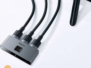 Baseus Dwukierunkowy rozdzielacz Baseus Splitter Full HDMI 4K 30Hz 2x1 1x2 CAHUB-BC0G - Adaptery i przejściówki - miniaturka - grafika 11