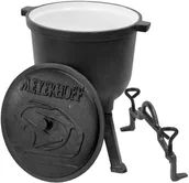 Kociołki - Meyerhoff Kociołek żeliwny emaliowany Meyerhoff 4 l nad ognisko - miniaturka - grafika 1