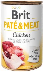 BRIT PATE & MEAT CHICKEN 400g - Mokra karma dla psów - miniaturka - grafika 2