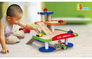 Viga VIGA 59690 STACJA BENZYNOWA Z DWUPOZIOMOWYM GARAŻEM 0925 - Tory, garaże, parkingi - miniaturka - grafika 2