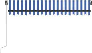 VidaXL Lumarko Ręcznie zwijana markiza z LED, 350 x 250 cm, niebiesko-biała! 3069081 VidaXL - Markizy - miniaturka - grafika 4