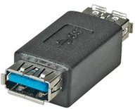 Adaptery i przejściówki - Roline 12032991 USB 3.0 Gender Changer, typ A żeński na czarnym 12032991 - miniaturka - grafika 1