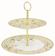 Tace i patery - Nuova Cer R2S Patera dwupoziomowa 19/27 cm Nouva R2S Palace Garden beżowa 1352 PALF - miniaturka - grafika 1