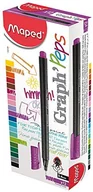 Cienkopisy - Maped 749108 Graph Peps Fineliner  Sweet Fioletowy (12 sztuk) 749108 - miniaturka - grafika 1