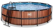 Baseny ogrodowe - Exit Basen Wood 488 x 122cm drabinka + pompa wysoki 30.22.16.10 - miniaturka - grafika 1