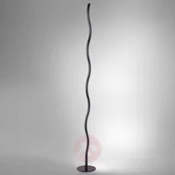 Lampy stojące - Leuchten Direkt Lampa stojąca LED Wave w kolorze czarnym - miniaturka - grafika 1