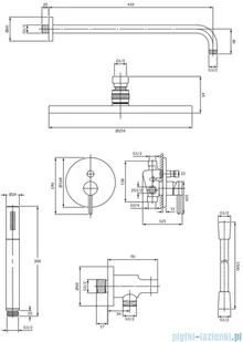 Omnires Y System prysznicowy podtynkowy Miedź SYSY35CP - Baterie podtynkowe - miniaturka - grafika 2
