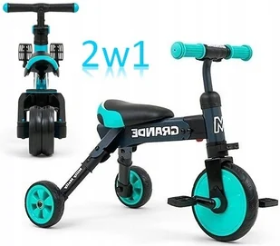 milly mally Milly Mally Rowerek 2w1 Grande Mint - Rowerki trójkołowe - miniaturka - grafika 2